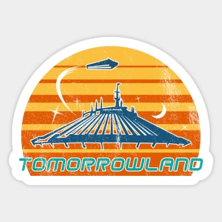 Tomorrowland / Space Mountain 70s Vintage Design (Distressed) Sticker